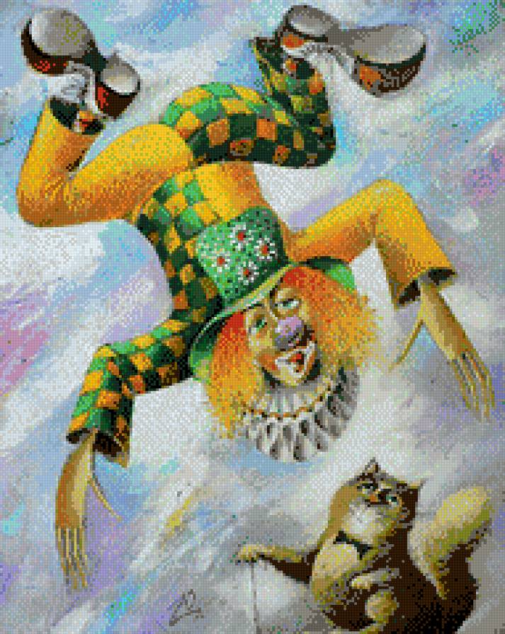 клоун - клоун, кошка - предпросмотр