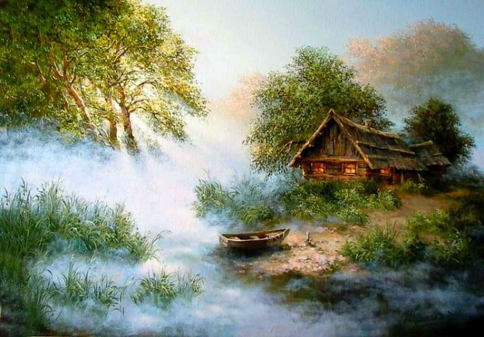 туман - пейзаж, картина - оригинал
