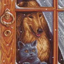 Схема вышивки «Одни дома»