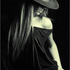 Схема вышивки «девушка»