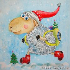 Схема вышивки «овечка»