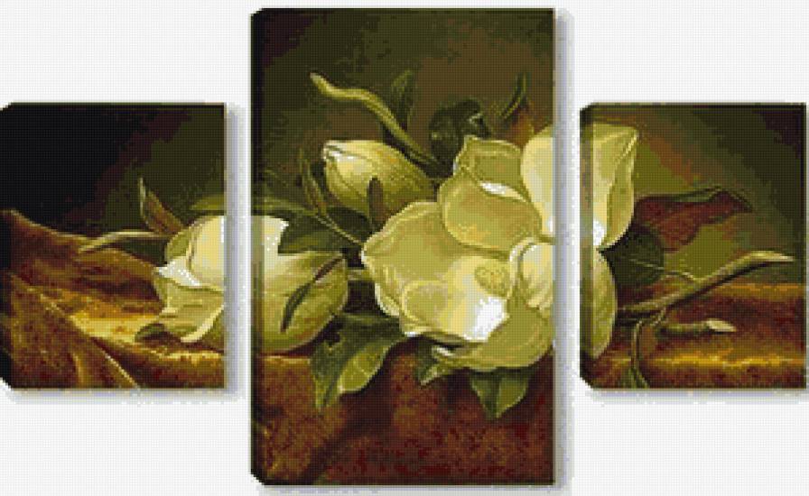 триптих цветы - предпросмотр