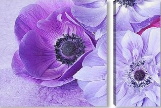 триптих цветы - оригинал