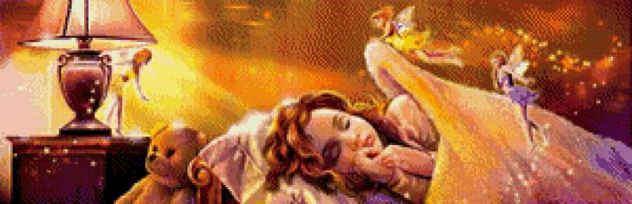 сладких снов - дети, фентези, сон, феи, ночь, девочка, девочки, люди, фея - предпросмотр