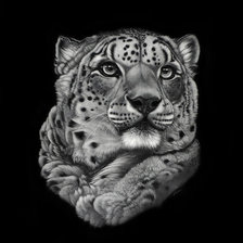 Схема вышивки «портрет леопарда»