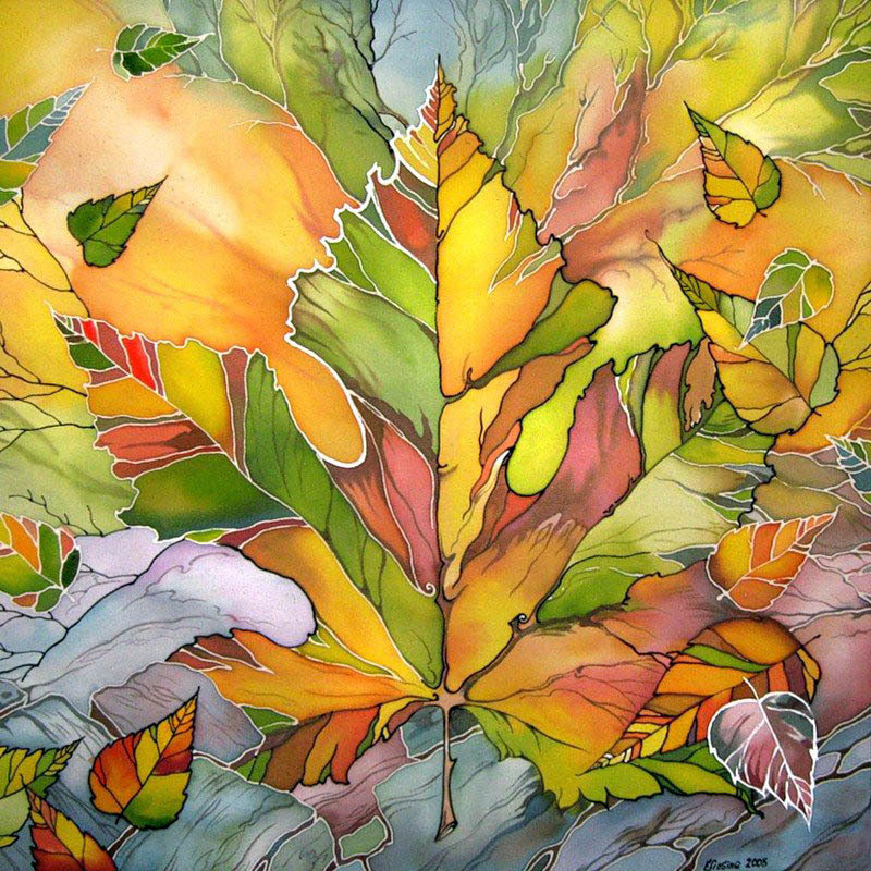 разноцветная осень - осень, лист - оригинал