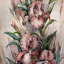 Схема вышивки «ирисы»