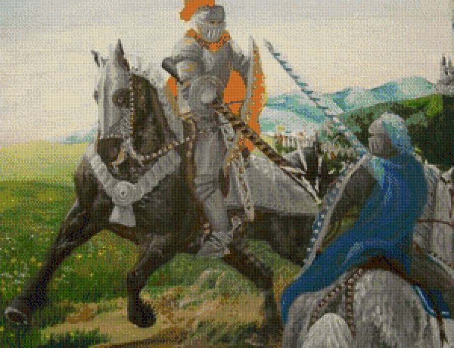 турнир - рыцари, турнир, кони - предпросмотр