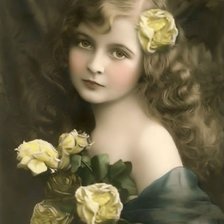 Схема вышивки «bimba rose gialle»