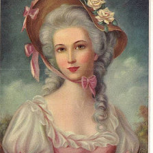 Оригинал схемы вышивки «dama in rosa» (№778126)