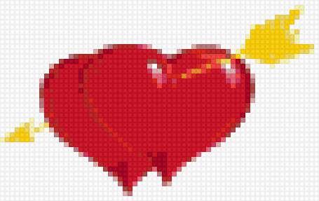 Для свадебного приглашения - сердца, стрела - предпросмотр