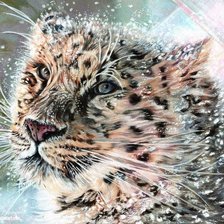 Схема вышивки «Снежный леопард»