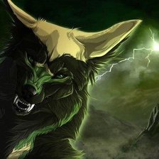 Схема вышивки «волк»