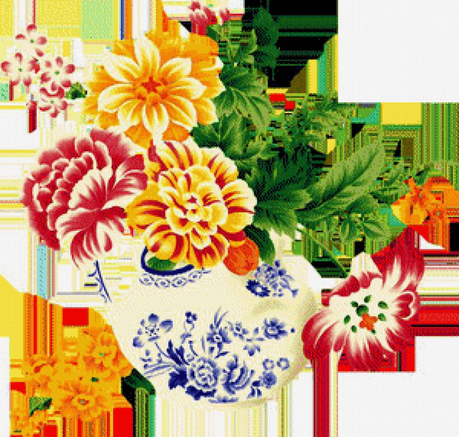 Цветы в вазе - предпросмотр