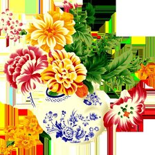 Оригинал схемы вышивки «Цветы в вазе» (№778948)