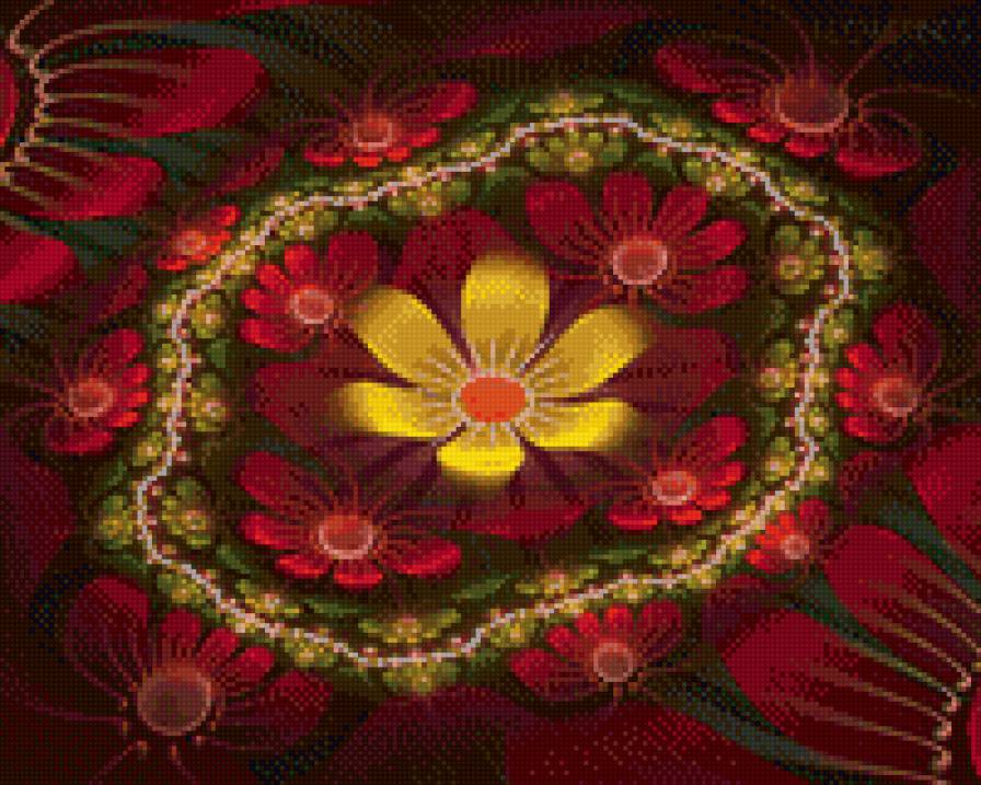 цветок-абстракция - предпросмотр