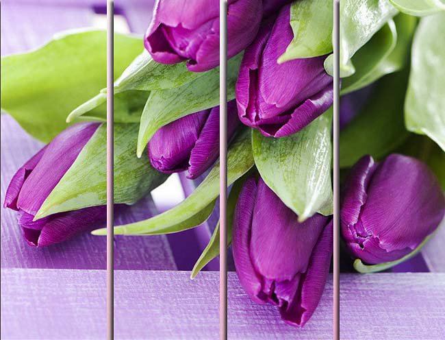 Тюльпаны - полиптих - оригинал