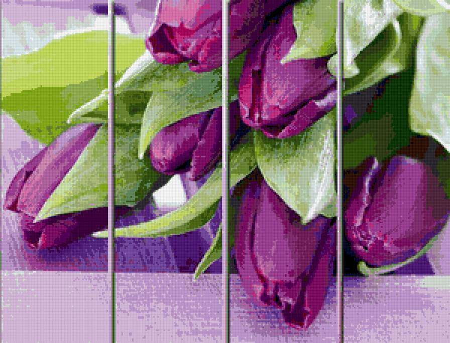 Тюльпаны - полиптих - предпросмотр