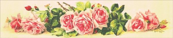 Рзовые розы панно - оригинал