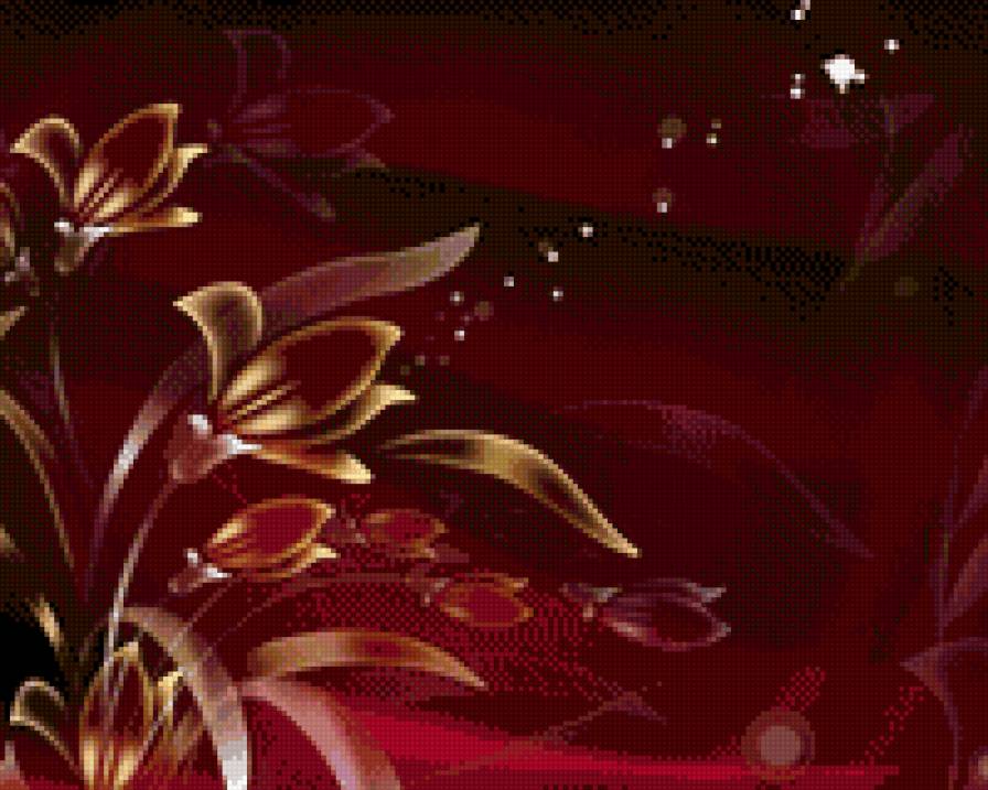 цветы - монохром - предпросмотр