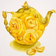 Схема вышивки «цветочный чайник»