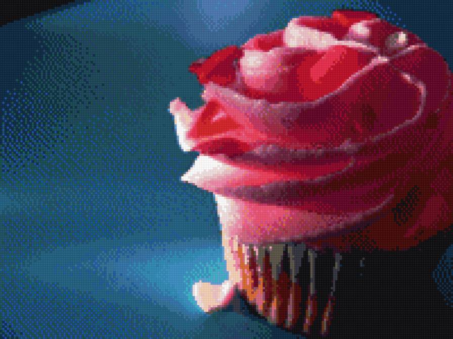 Кремовые волны - пирожное, на кухню, розовое - предпросмотр