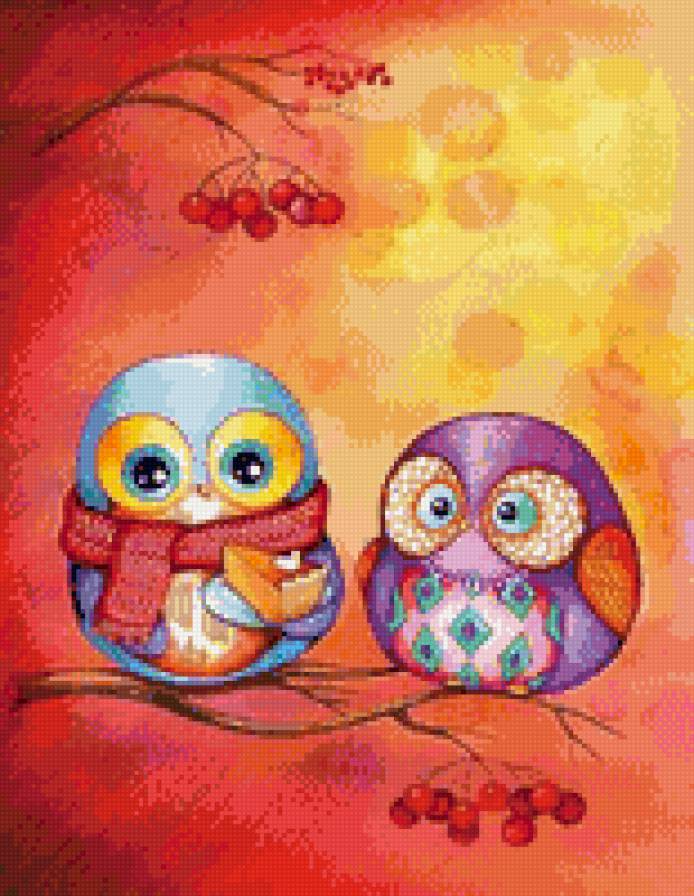 Совушки - природа, птицы - предпросмотр