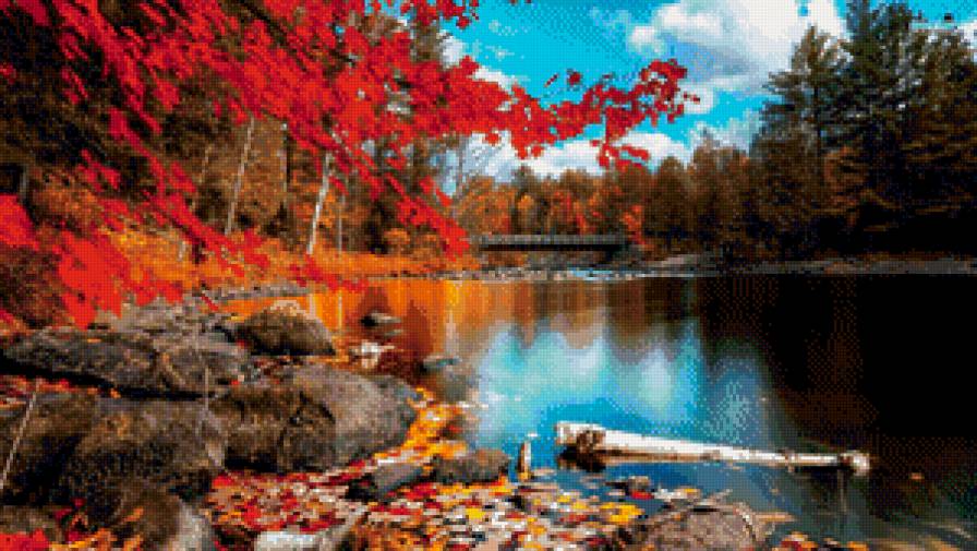 Осень - река, осень, лес - предпросмотр