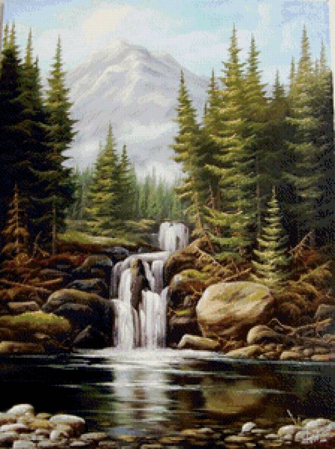 Водопад - красота природы - предпросмотр