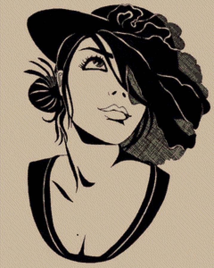 (монохром) Портрет - предпросмотр