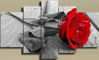 триптих цветы - цветы - оригинал