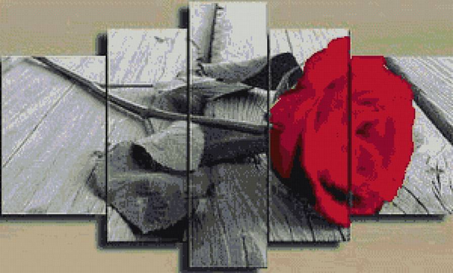 триптих цветы - цветы - предпросмотр