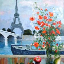 Схема вышивки «окно в париж»