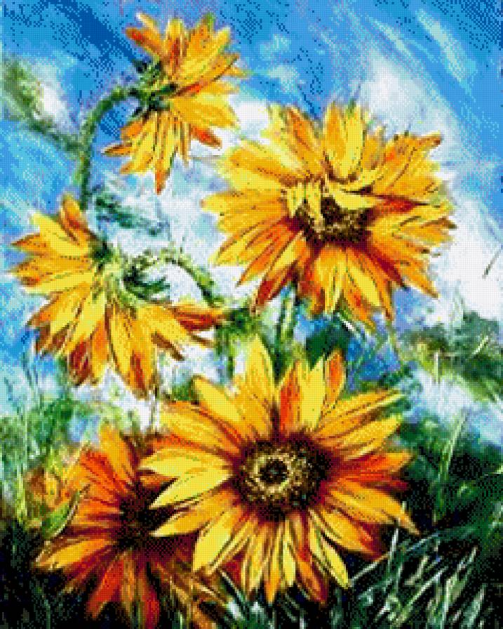 желтые цветы - цветы - предпросмотр