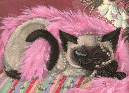 серия ,,кошки" - животные.кошка.бусы. - оригинал