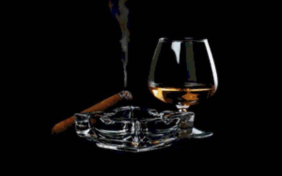 Сигара и бокал - предпросмотр