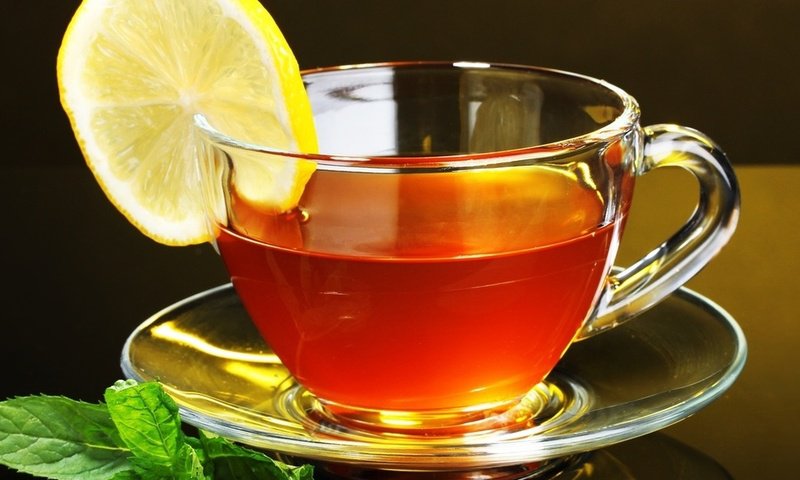 чай с лимоном - лимон, чаепитие, чай, на кухню, чашка - оригинал