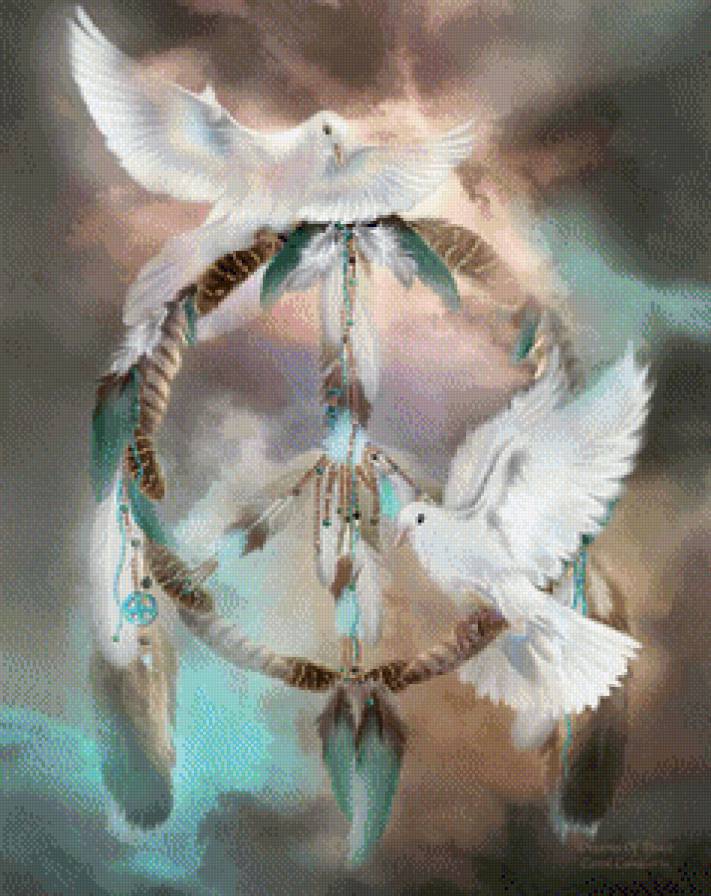 Тотем "Любовь и Нежность" - голуби, любовь - предпросмотр