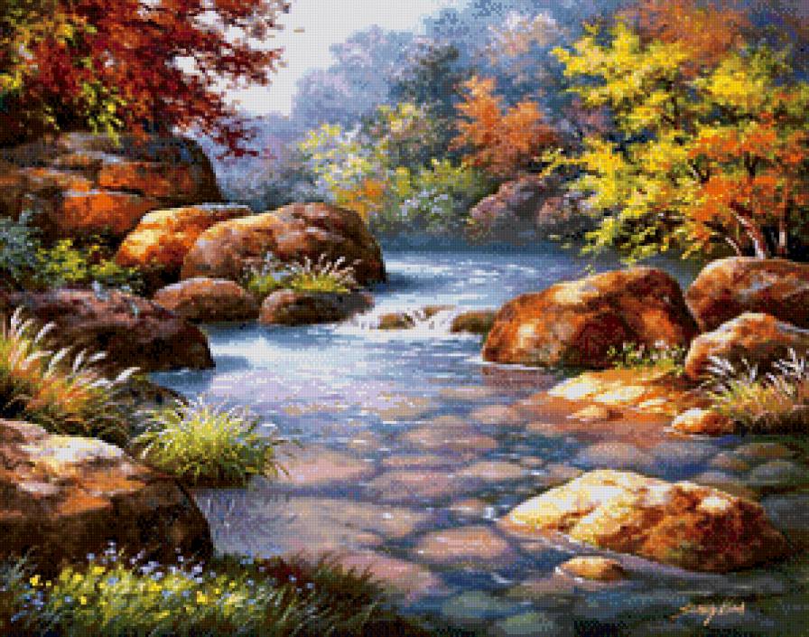 Лесная речка - красота природы - предпросмотр