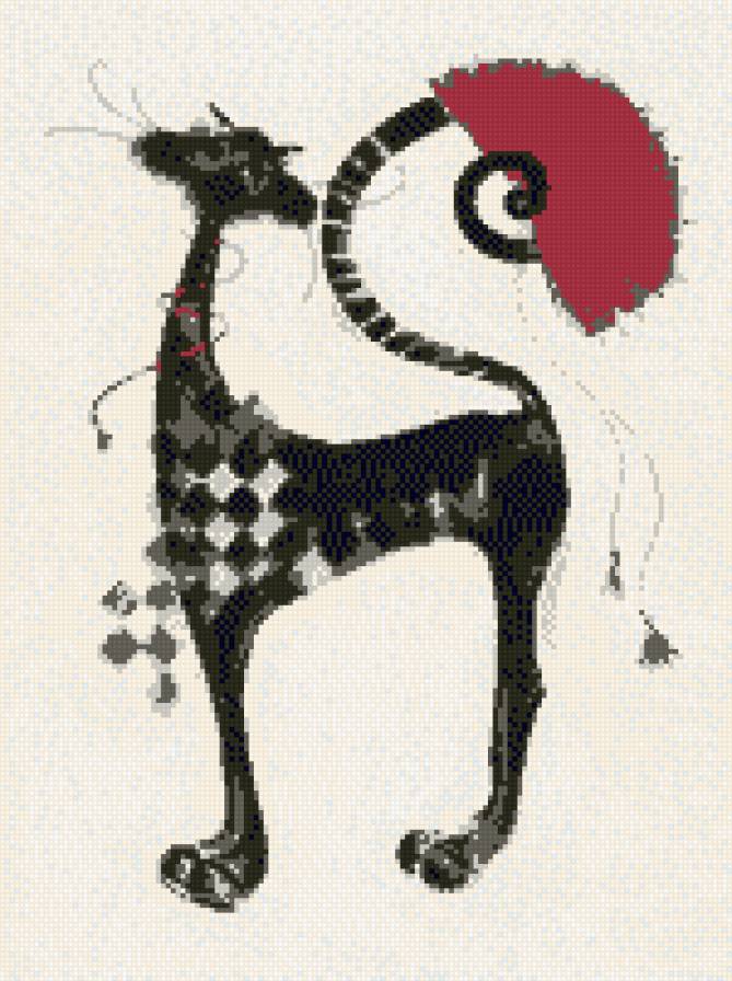 кошки мэрилин робертсон - кошка, веер, кошки, мэрилин робертсон, кот - предпросмотр