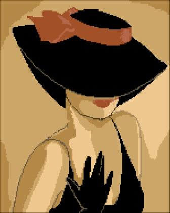 девушка в шляпе . - девушка - оригинал