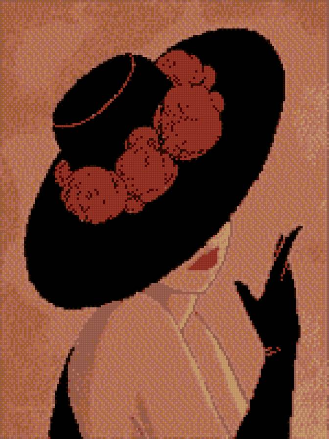 девушка в шляпе . - девушка - предпросмотр