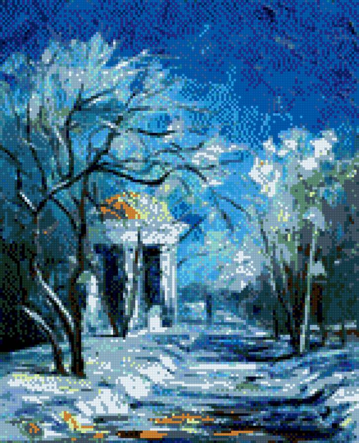 Л.Афремов - парк, снег, зима, афремов, ороз, солнце, сгроб, ротонда - предпросмотр