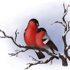 Схема вышивки «птица»