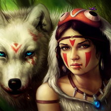 Схема вышивки «волк»