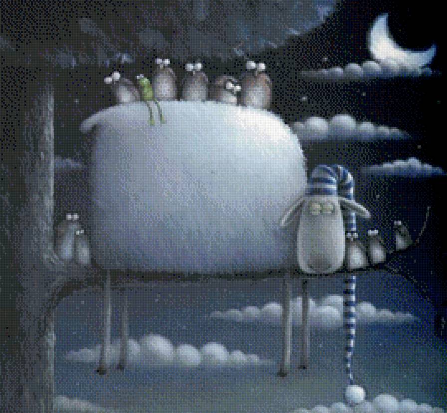 Спящая овечка - мило, овечка - предпросмотр