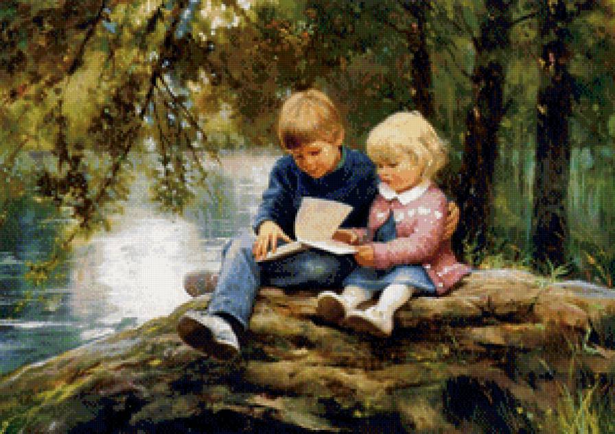 №784056 - пара, дети, природа - предпросмотр