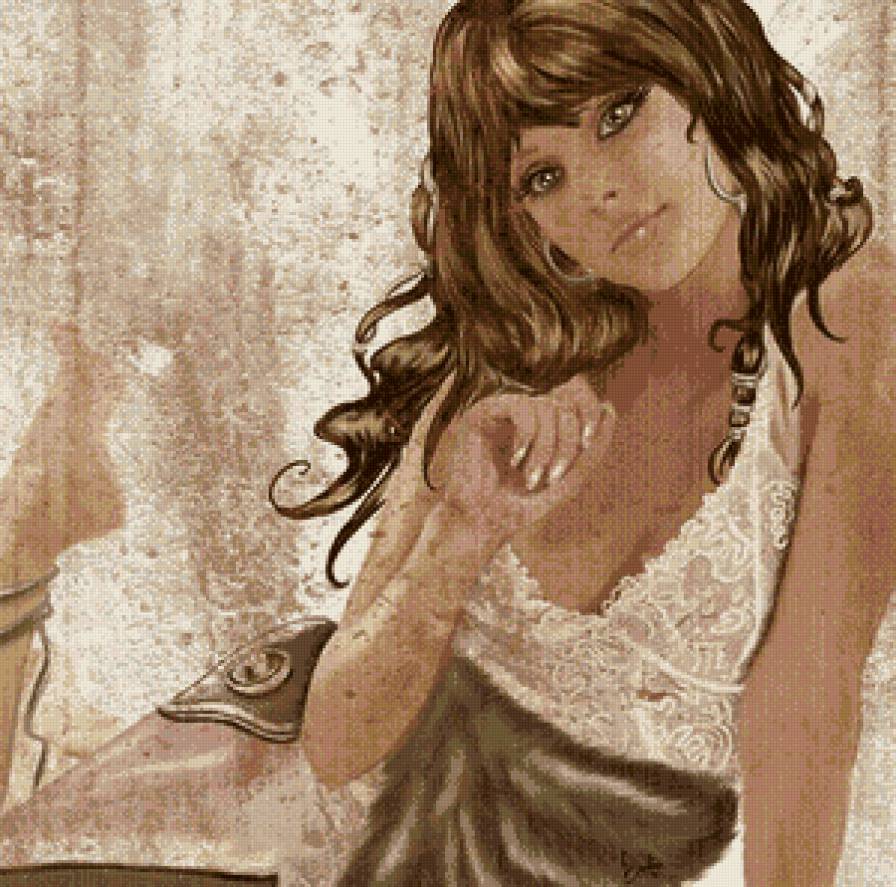 картина - девушка, картина, разное - предпросмотр