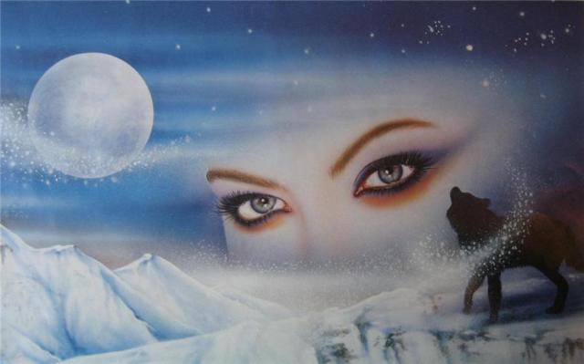 МИСТерия - девушка глаза волк вьюга снежная королева мист - оригинал