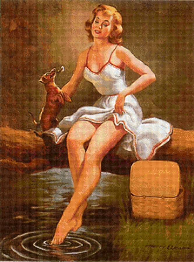 поклонник - ретро, девушка - предпросмотр